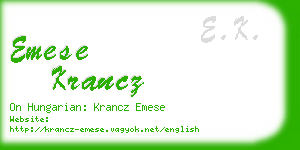 emese krancz business card